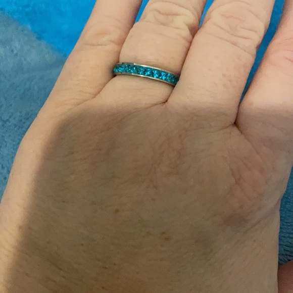 Heart blue 7 Karis ring/ blue band ring - Picture 6 of 10